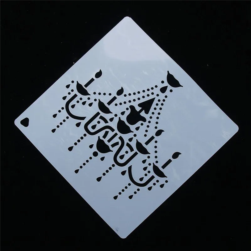 1 шт. Изысканная свеча форма люстры многоразовые трафареты аэрограф Живопись