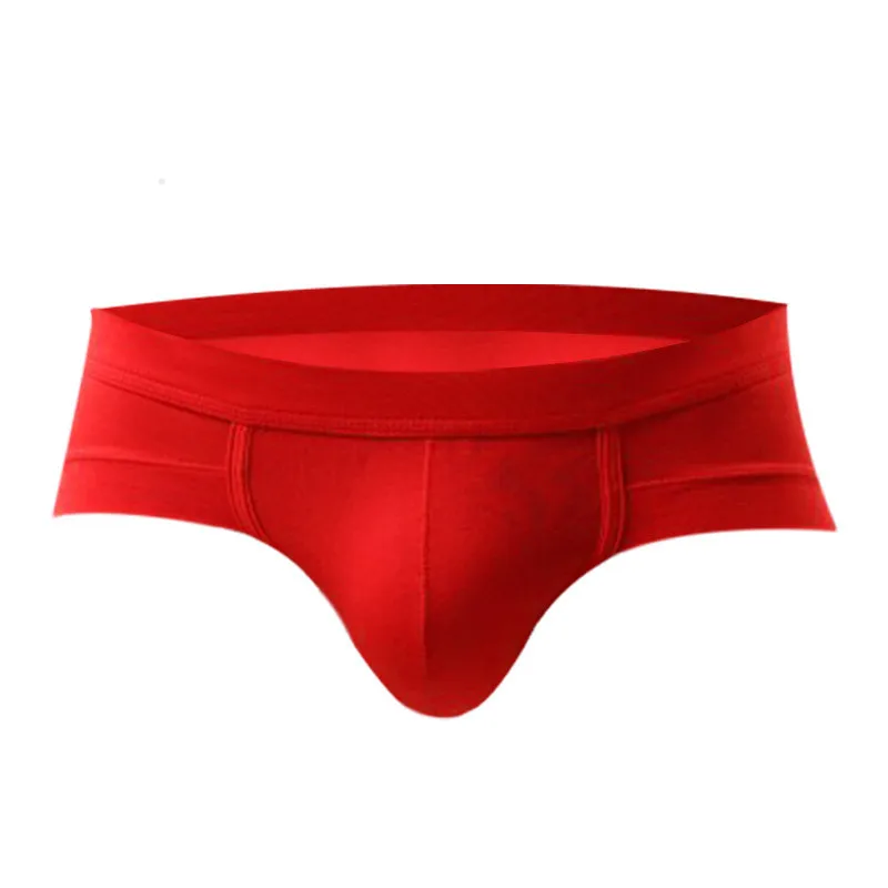 red Сексуальные мужские трусы боксеры шорты Мягкие Модальные трусы мужские однотонные дышащие с низкой посадкой U выпуклая сумка трусы masculina L-3XL - Цвет: red