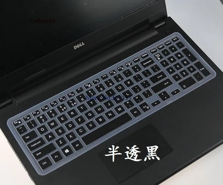 15 дюймов Чехол для клавиатуры ноутбука протектор для Dell inspiron 15 5000 5568 15CR 15cr-4528b Vostro 15-3559 Ins15 5565 5567 7567 7577 - Цвет: Black