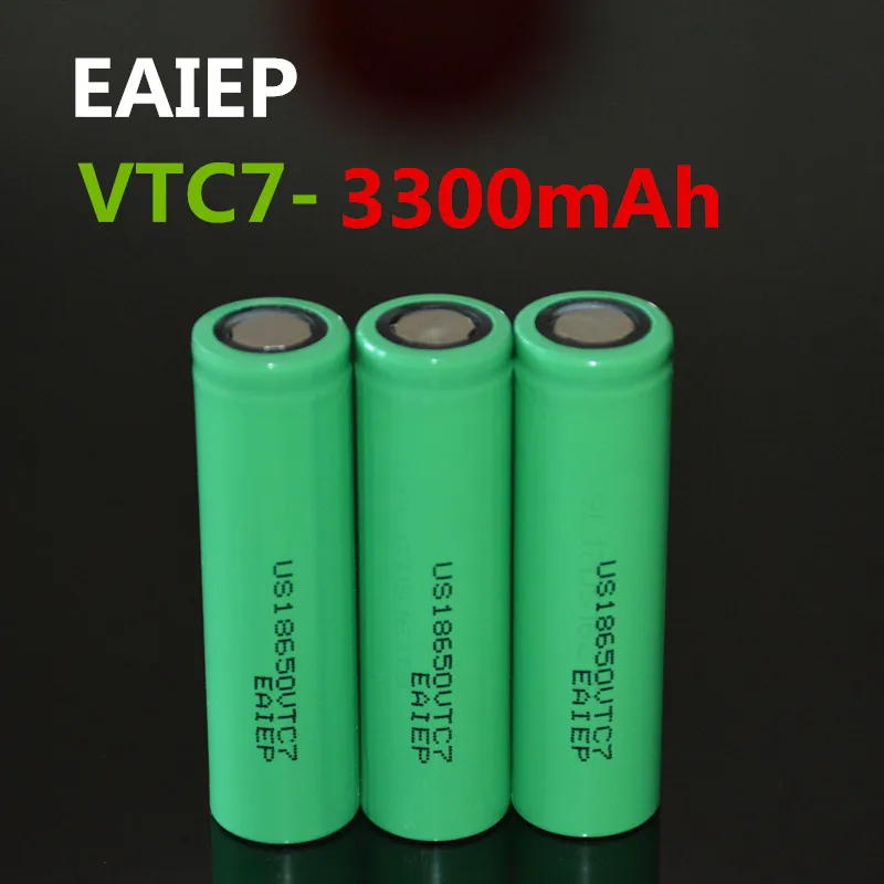 3 шт. EAIEP 100% оригинальный US18650VTC7 18650 3300 мАч литий ионный перезаряжаемый аккумулятор