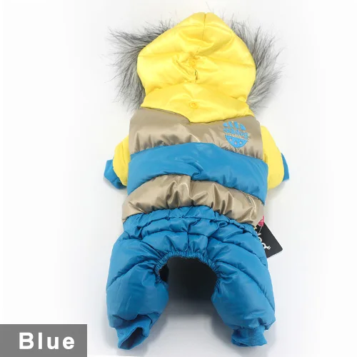 Blue Одежда для собак Собака одежда зимние водонепроницаемые собака куртки теплая толстовка с капюшоном Щенок Чихуахуа Одежда для малого Большой больших собак XS XXL одежда для собак для маленьких собак adidog - Цвет: Blue