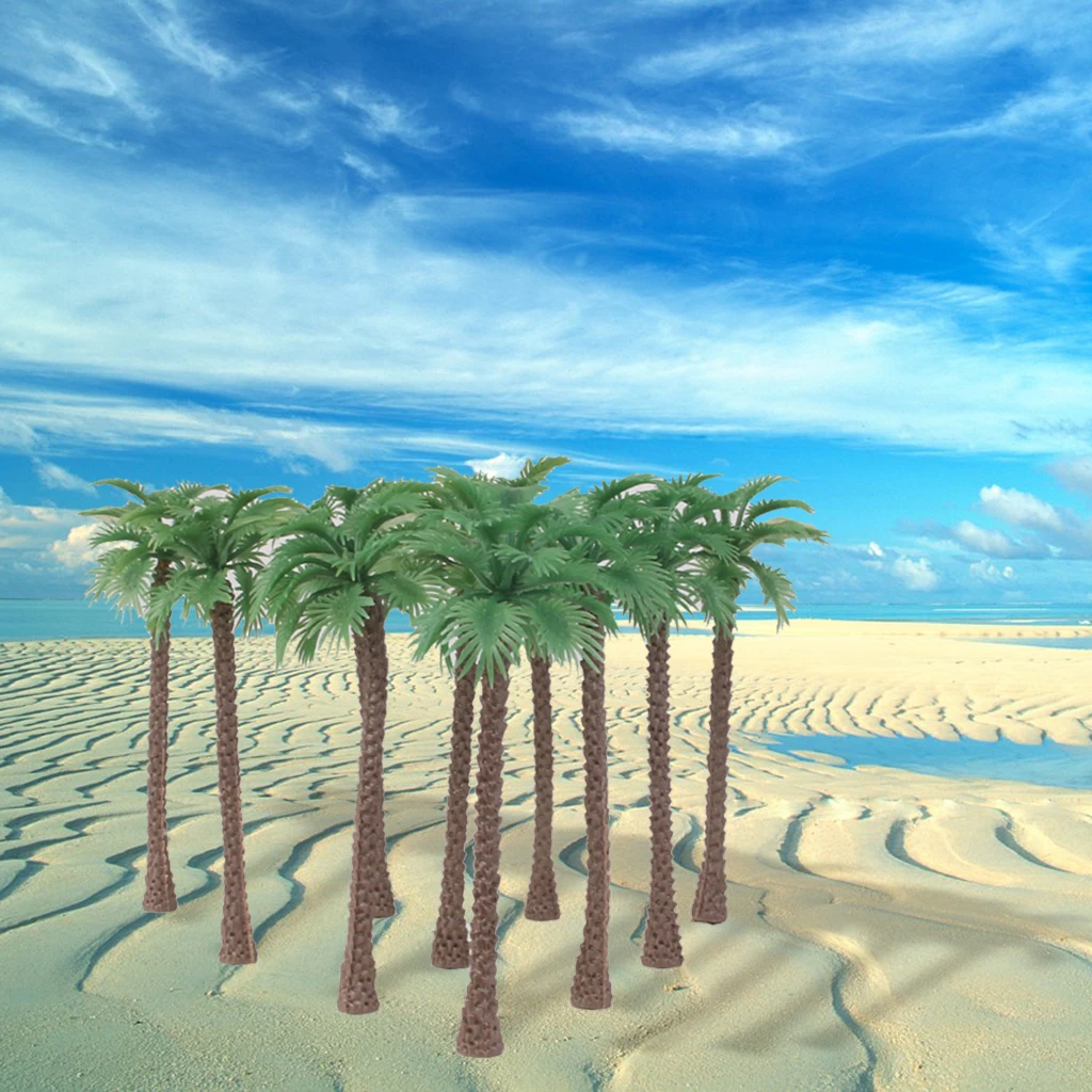 40 pcs Model Coconut Palm Tree Scenery for Train Railway Architecture Building Layout | Игрушки и хобби