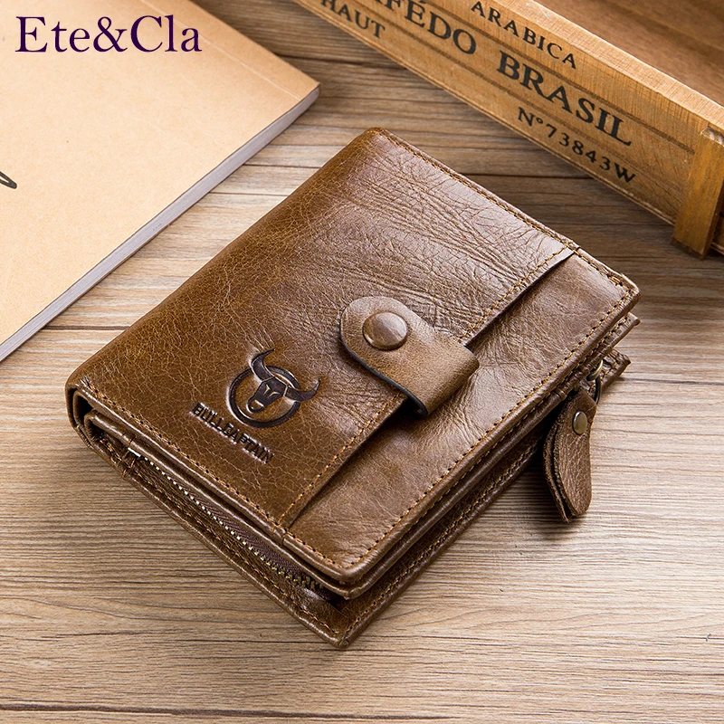 EteCla Brand Genuine Leather Coin Purse Men Wallet Male Carteras Kashelek Portomonee Fashion Money Bag Partmone Cuzdan Portmann | Багаж и