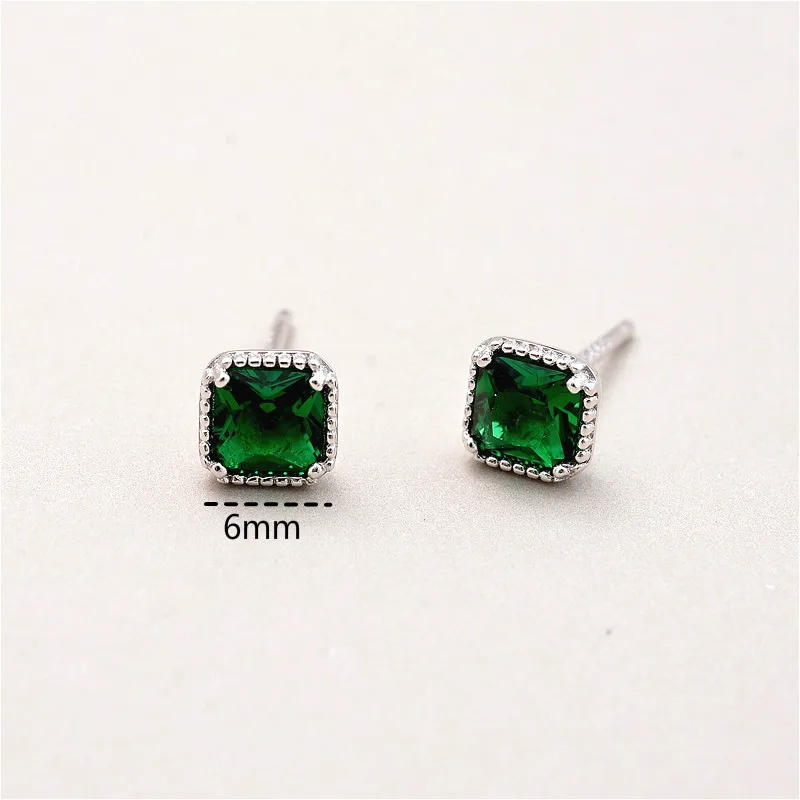 Real 925 Sterling Silver Stud Earrings For Women Emerald Square High Quality Gold Earings Fashion Jewelry Party Gift Flyleaf
Real 925 Sterling Silver Stud Earrings For Women Emerald Square High Quality Gold Earings Fashion Jewelry Party Gift Flyleaf