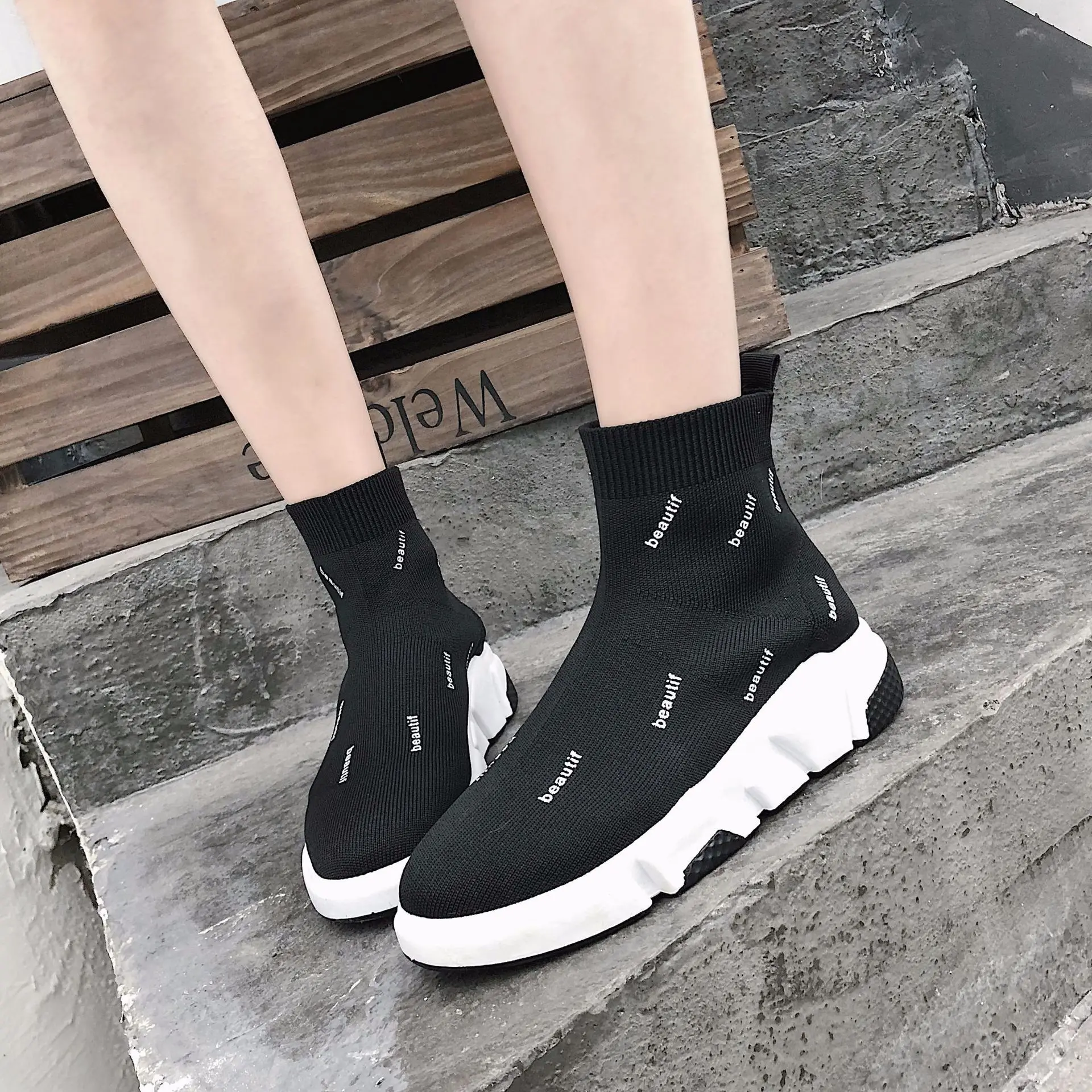 Модная эластичная женская обувь на мягкой подошве Zapatos De Mujer Амортизирующая