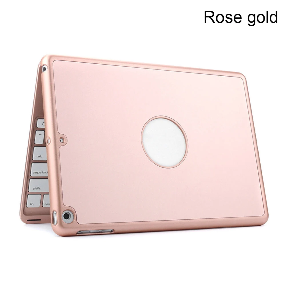 Розовый Алюминиевый Bluetooth клавиатура с подсветкой чехол-книжка для iPad Air 2 iPad Pro 9,7 дюйма - Цвет: Розовый