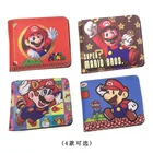 Студенческий кошелек для мужчин и женщин, милый кошелек с героями аниме и мультфильмов, кожаные короткие кошельки с карманом для карт и монет