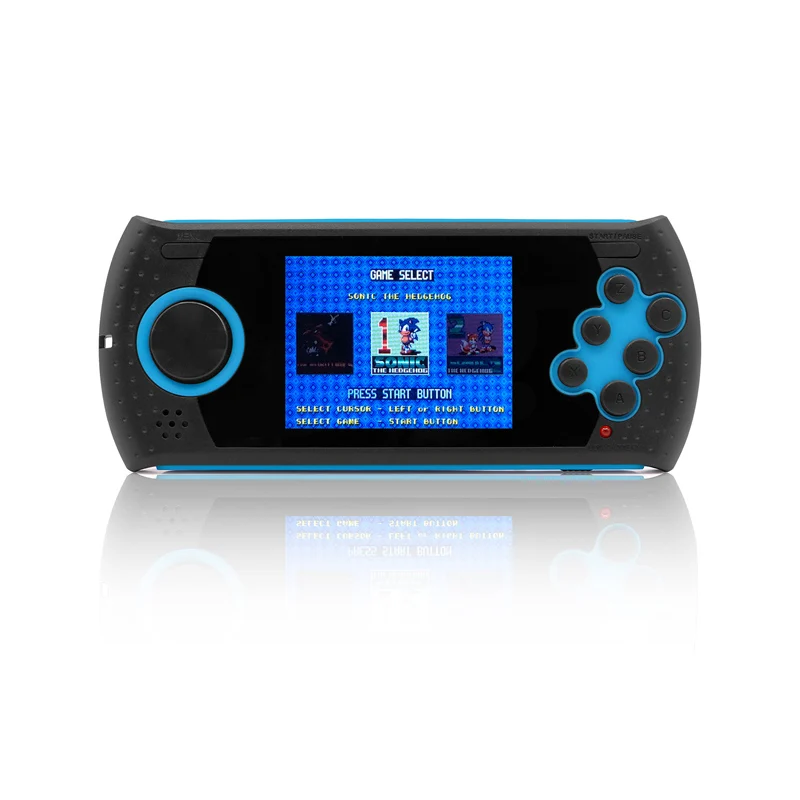 Blue 16 бит 3," ЖК портативная игровая консоль встроенный 100 классические игры для ретро видео игр плеер Поддержка HDMI выход и sd-карта - Цвет: Blue