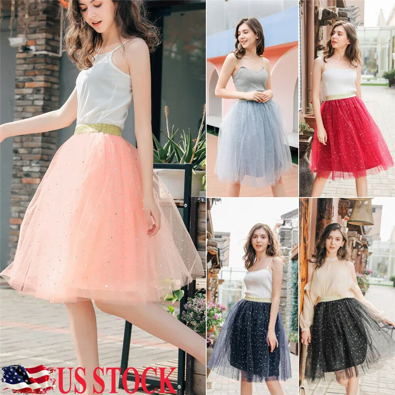 

3 Layers Tulle Skirt Women Mesh Fashion Skirts Princess Skirt