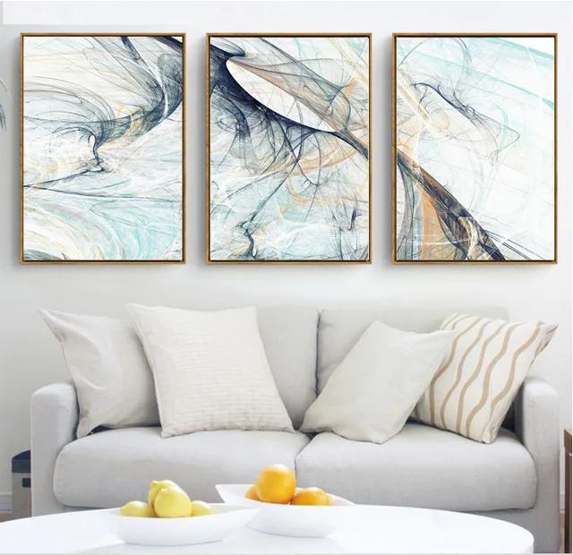 Gohipang Современные простые абстрактные психоделические линии искусства холст