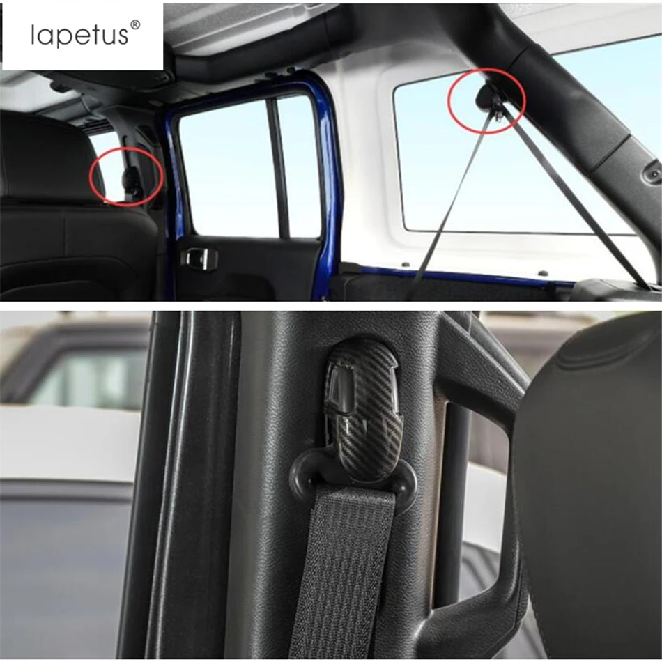 

Lapetus Accessories Fit For Jeep Wrangler JL 2018 - 2022 Auto Safety Seat Belt Buckle Catch Decoration Molding Cover Kit Trim