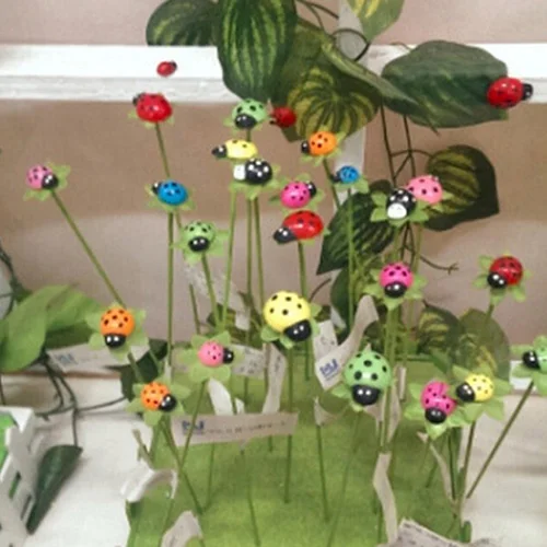 100 шт. мини 3D пластиковые наклейки на стену божья коровка домашний декор детские