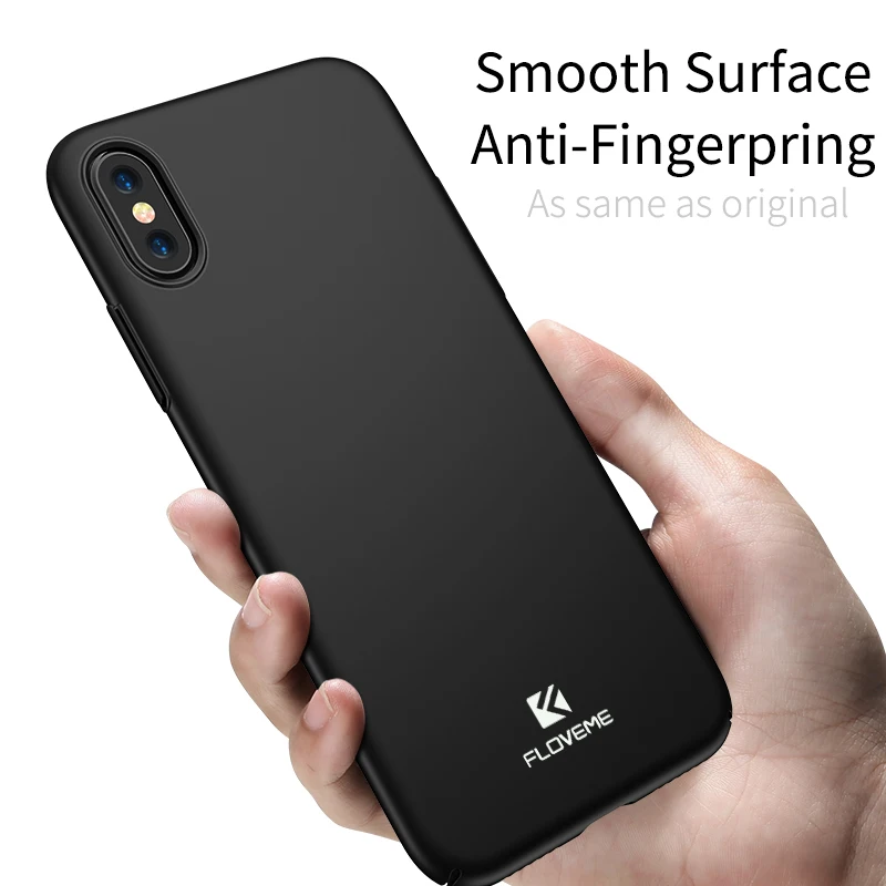 FLOVEME Smooth Case For iPhone X Luxury Hard PC Coque Cover Ultra Thin Slim Back Capinhas Capa | Мобильные телефоны и