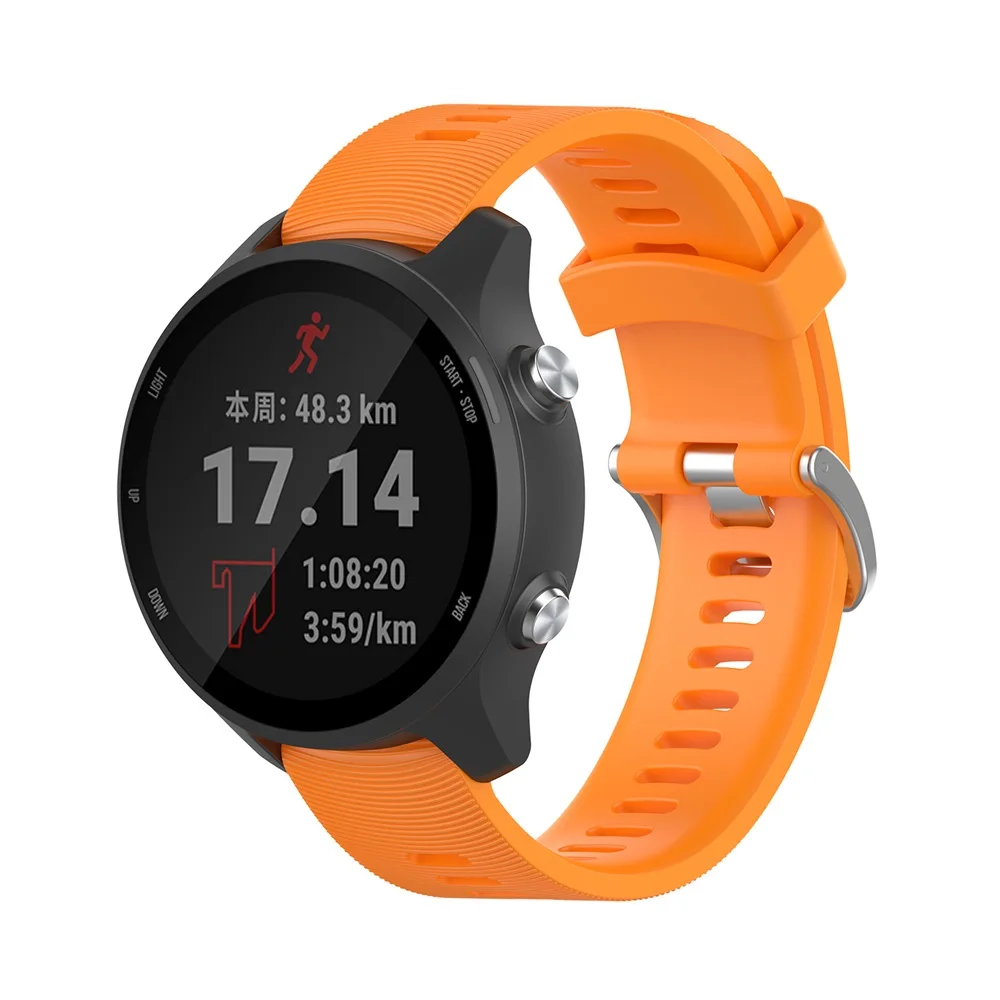 Для Garmin 245 ремешок официальная Кнопка Силиконовый ремешок для часов спортивный ремешок для Forerunner 245 M/645/Vivoactive3/Vivomove HR Браслет