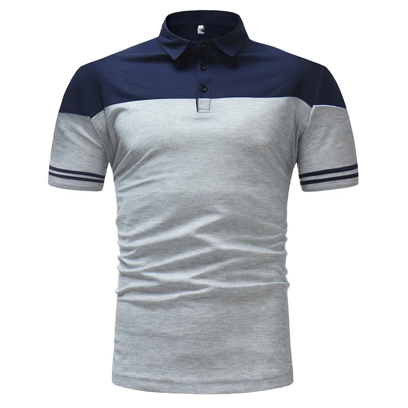Брендовая мужская рубашка поло высокое качество мужские s Slim Fit короткий рукав рубашки поло мужские Летние Повседневные Дышащие поло Para Hombre XXL - Цвет: Navy