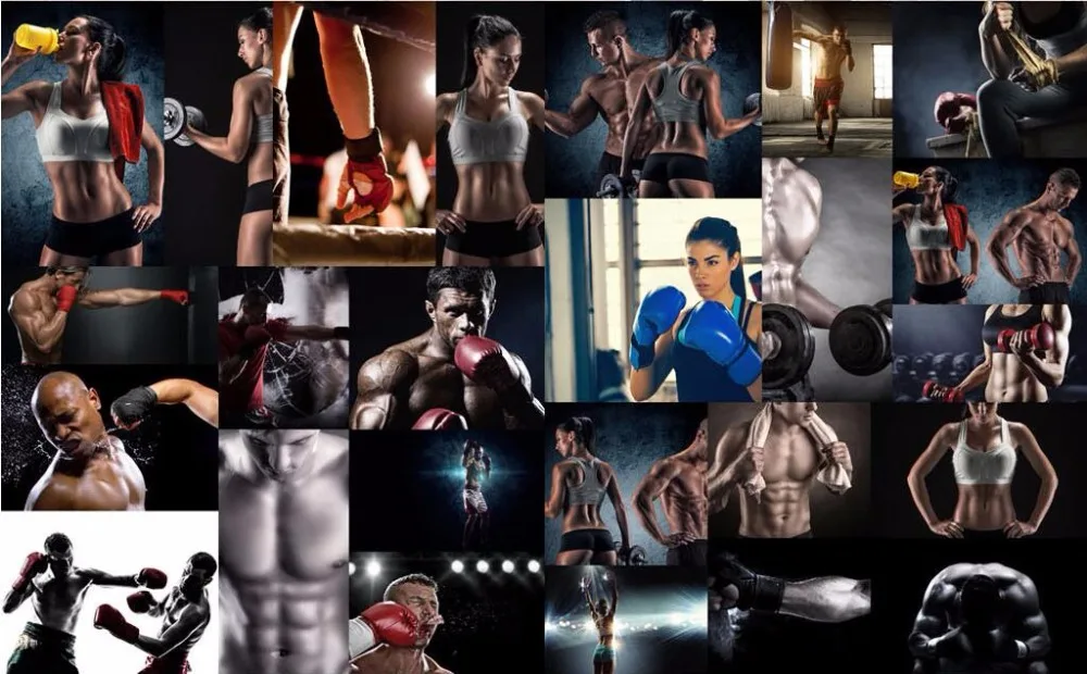 Настенные 3d обои по индивидуальному заказу фотообои для бокса фитнеса центра