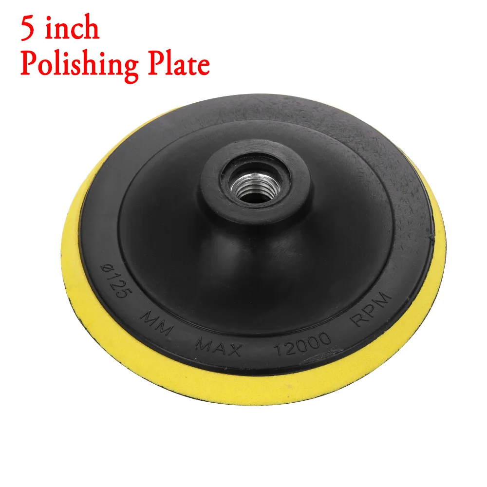 5 inch Polish Plate 4/5/6 дюймов шерстяной полировка воском Накладка аксессуары шерстяная полировальная подушечка полировальная плита M14 разъем дрель, полировальная машинка для автомобилей с эксцентриковым - Цвет: 5 inch Polish Plate