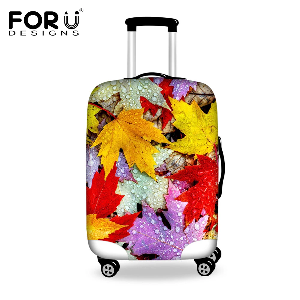 FORUDESIGNS/3D Кленовый лист с принтами, водонепроницаемый дождевик, дорожный багажный чехол для 18 20 22 24 26 28 30 дюймов, чехол для костюма