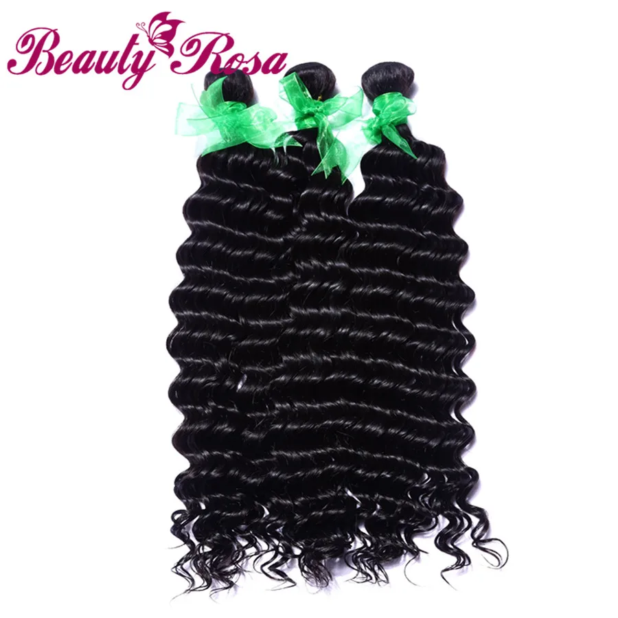 Vip Красоты Hair7A Малайзии Глубокая Волна Волос С Кружевом Фронтальной закрытие Weave 3