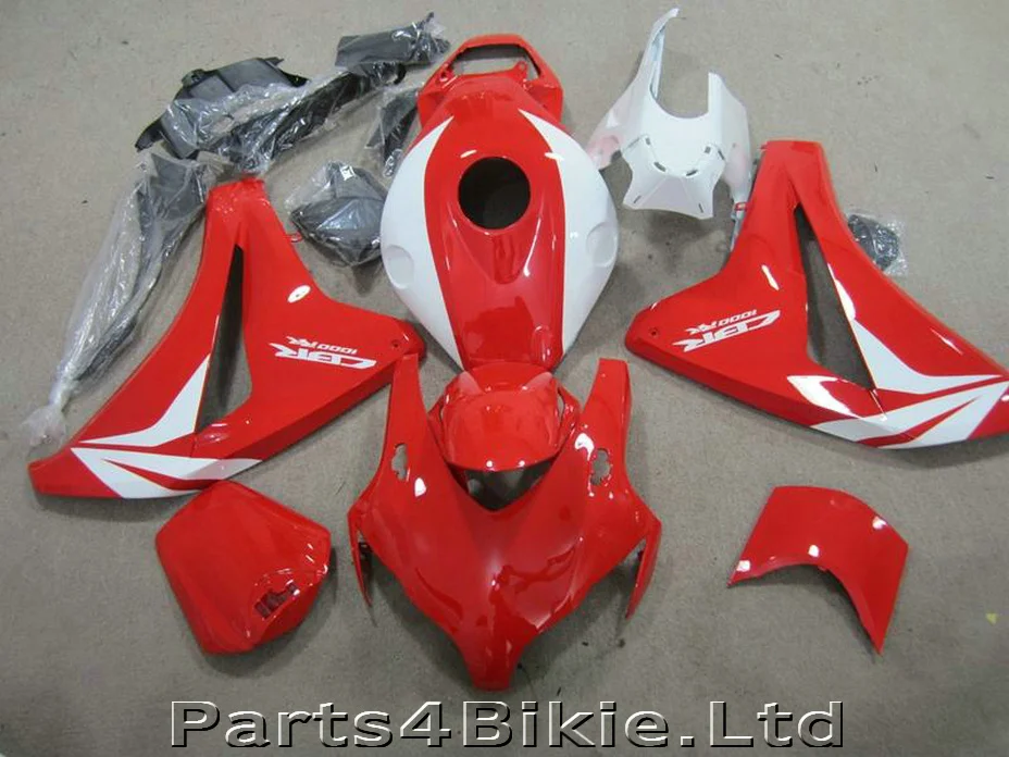 Инжекционный обтекатель кузова комплект для Honda CBR1000RR 08 11 Красный Черный мотоцикл