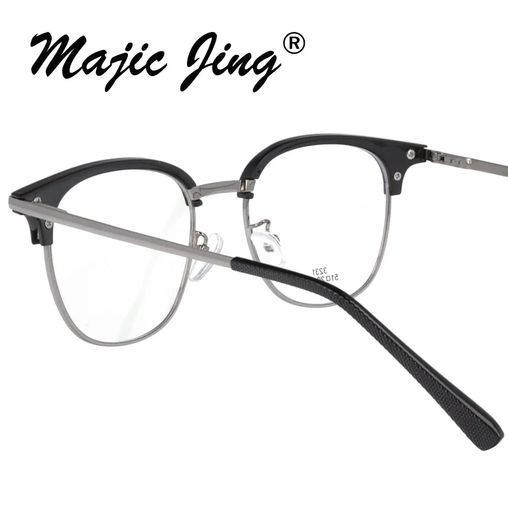 Оптические оправы Magic Jing TR 90and RX из нержавеющей стали круглые очки с полным