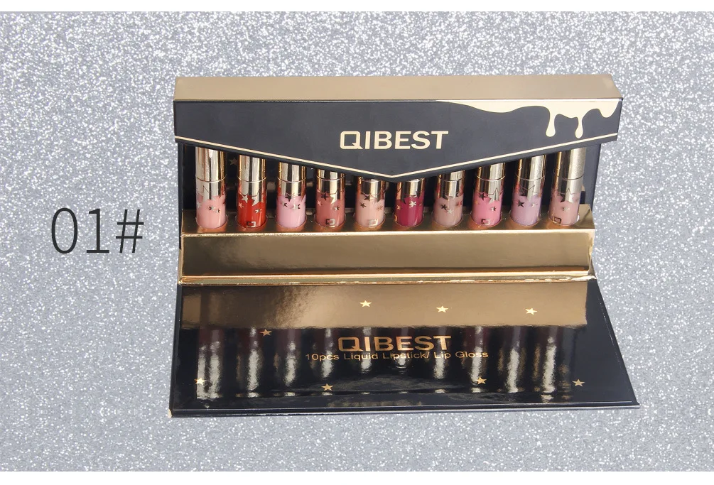 Matte lip gloss 10 матовый металлический Жидкий блеск для губ, Косметика Губная помада сексуальный матовый шелк микро яркий блестящий набор глазури для губ - Цвет: Matte lip gloss
