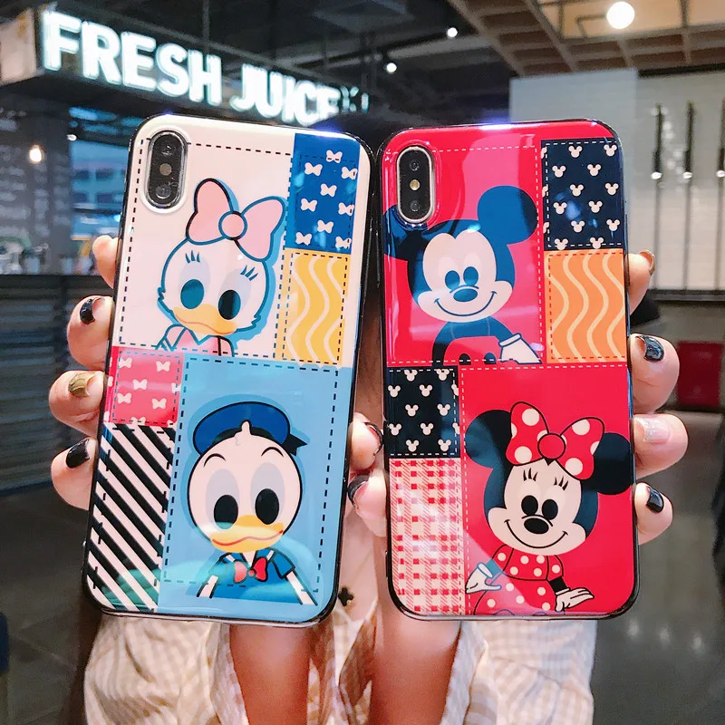 Mickey Minnie Phone Case For xiaomi 9SE A1 A2 mi 8 Lite 6X Redmi7 Note 7 Pro note3 K2 Soft Cover Mirror Cartoon Protective Coque |