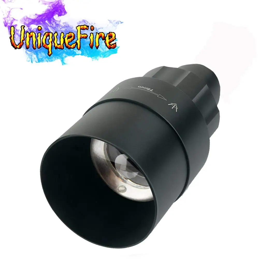 UniqueFire T75 (75 мм) выпуклая головка объектива с антибликовым покрытием сменная Замена для UF-1605 USB светодиодный фонарь