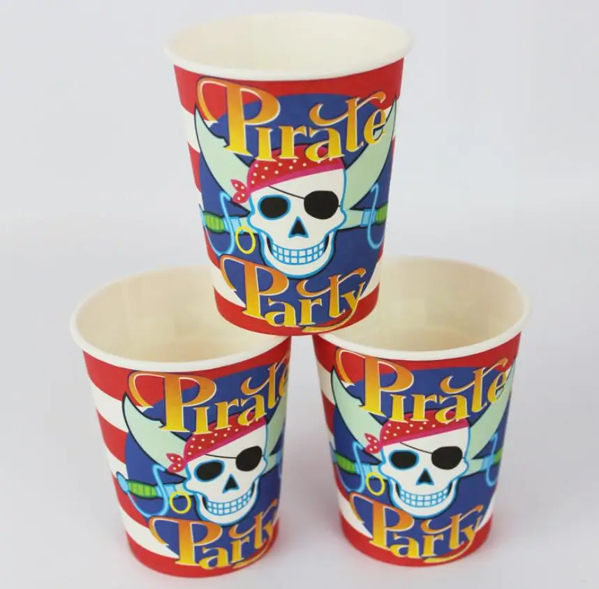 51 шт./компл. Хэллоуин пиратский день рождения набор украшения Hat плиты Кубок