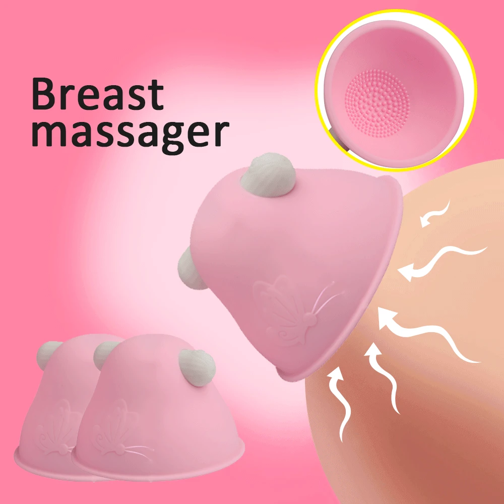 

USB Charging Sex Vibrating Nipple Sucker Udder Stimulator Vibrator Breast Enlargement Massager Nipple Clamps Sex Toys For Woman