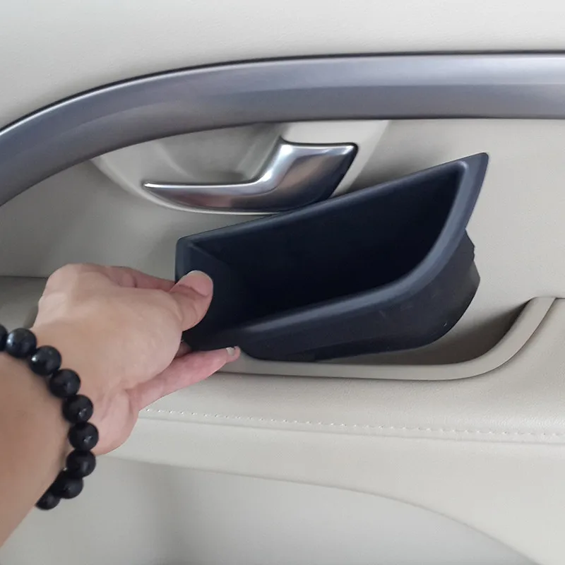Beige Black Car Front Door Storage Box Glove Armrest Container Holder Tray For VOLVO S80 XC70 V70 Accessory with Mat Styling | Автомобили