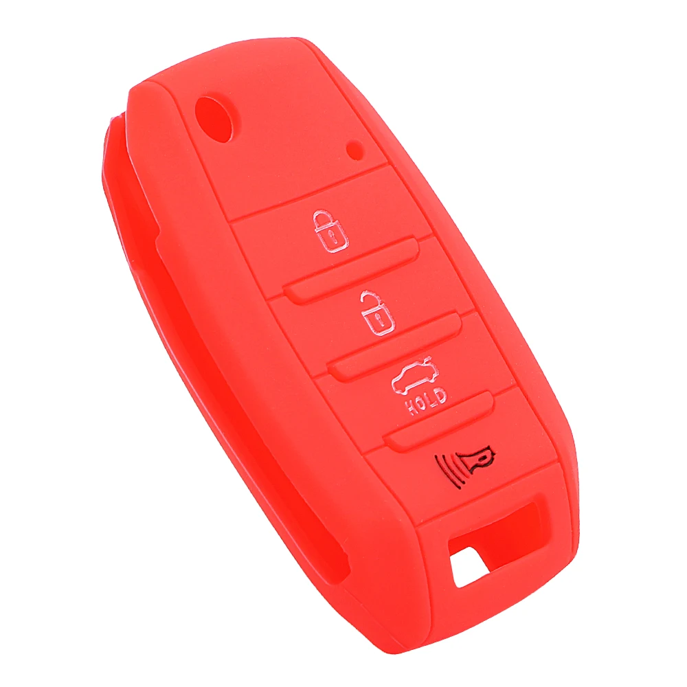 FORAUTO автомобильный брелок 4 кнопки силиконовый чехол для ключей от машины KIA rio