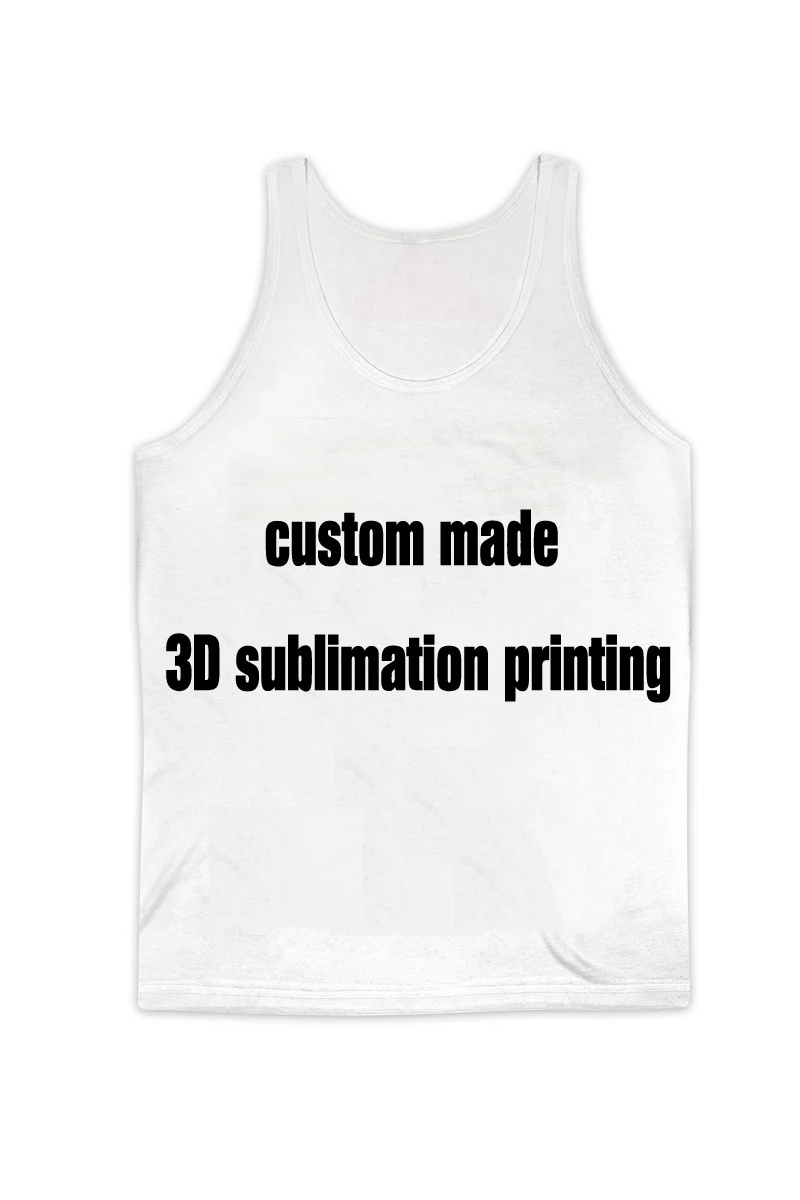 

Wholesale Price Real USA American Size Custom Your Designs Sublimation printing Breathable Plus Size Tank tops 3XL 4XL 5XL 6XL