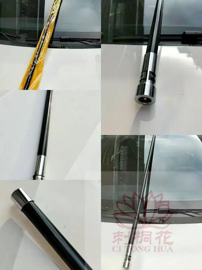 Mobile radio car fiberglass antenna dual band 144/430MHz UV band vehicle roof UHF male antenna