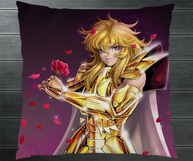 Saint Seiya Золотой Зодиак рыбы Афродита Fanart 40*40 см Двусторонняя Наволочка Чехол для