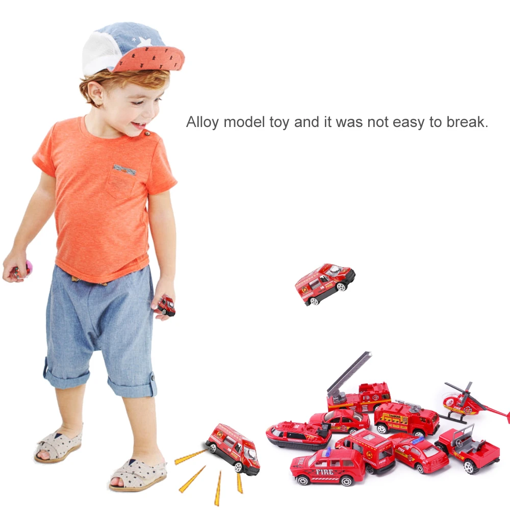 Модель Car1: 64 серия пожаротушения Литые металлические игрушечные машинки набор из