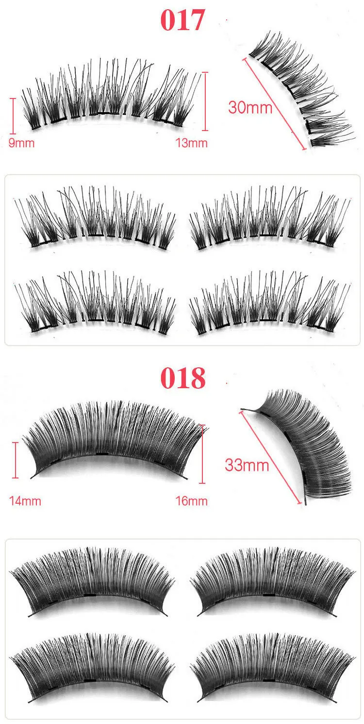 Романтичный Мишка многоразовые 3 магнитные ресницы макияж тосы и аксессуары