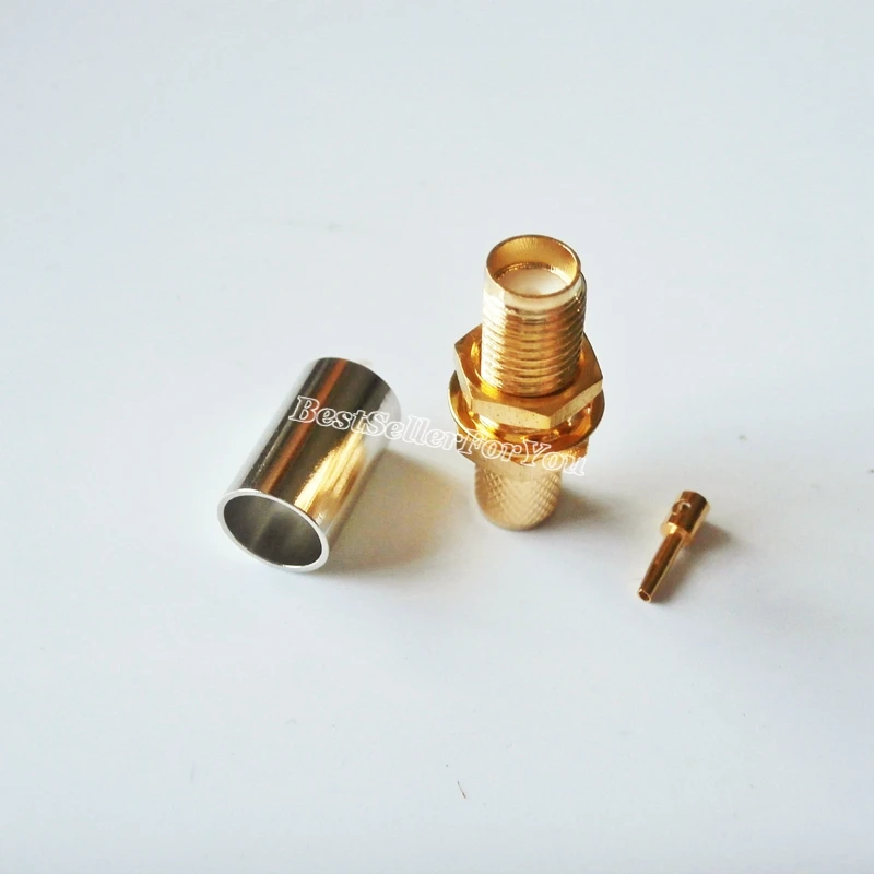 10 шт. SMA женский переборка обжимной для RG 8X LMR240 RG8X кабель RF разъем|bulkhead connector|l connector
