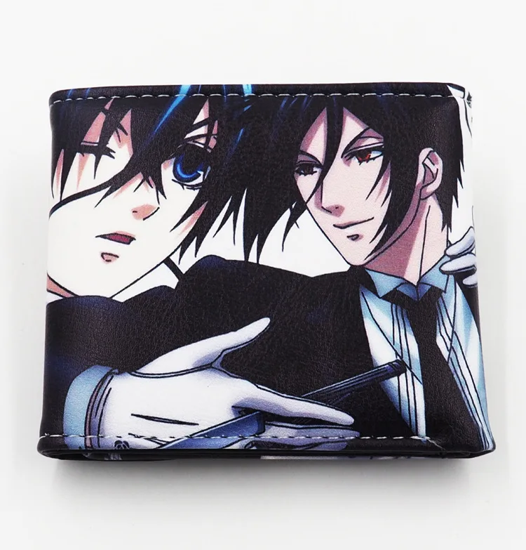 Японский Аниме Черный дворецкий Ciel Phantomhive Себастиан PU короткий кошелек с