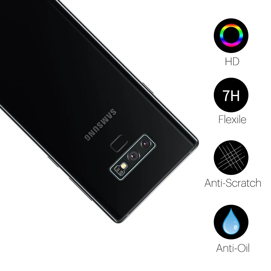 Note 9 Ultra Thin Transparent Clear Back Camera Lens Tempered Glass Film Screen Protector Case for Samsung Galaxy Note9 | Мобильные