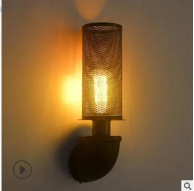 Балконная балка Взрывозащищенная металлическая сеточная настенная лампа Лофт