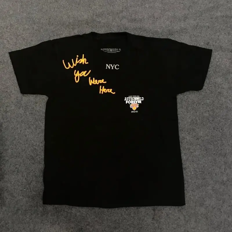 19SS ASTROWORLD Трэвиса Скотта MSG FOREVER TEE Нью-Йорк НИКС Astroworld футболка уличная одежда хип-хоп Astroworld футболка для мужчин и женщин