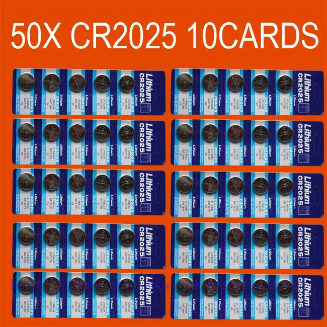50x CR2025 BR2025 2025 3 в литиевые батареи|3v lithium battery|2025 3v3v |