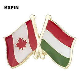 KS2194 Флаг Канады крест Значок Дружбы значок с флагом страны брошь в виде флага Национальный флаг лацкан булавка международные путешествия булавки коллекции - Окраска металла: KS2194