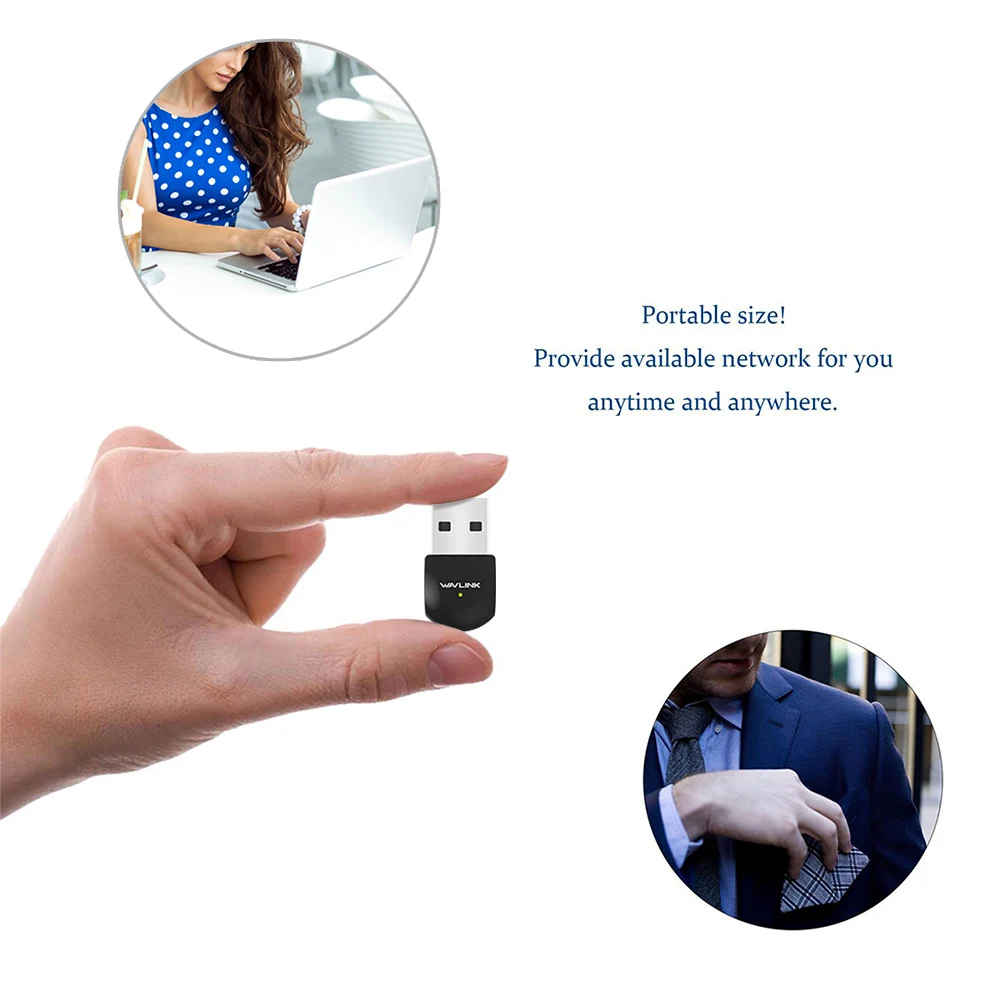Wavlink USB Wifi адаптер 600 Мбит/с WiFi донгл двухдиапазонный 2 4/5 ГГц беспроводной приемник