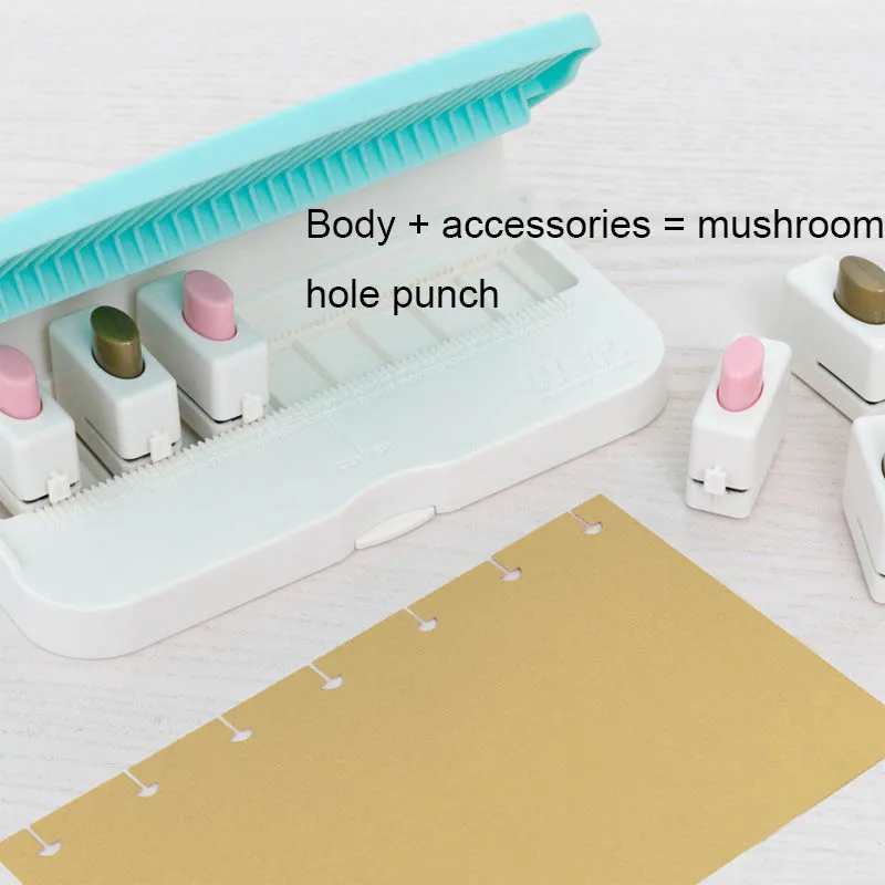 

T Mushroom Hole Round Hole Multi-function Punching Machine Disc Dinding Loose-Leaf Puncher Adjustable Punch book Perfurador de P