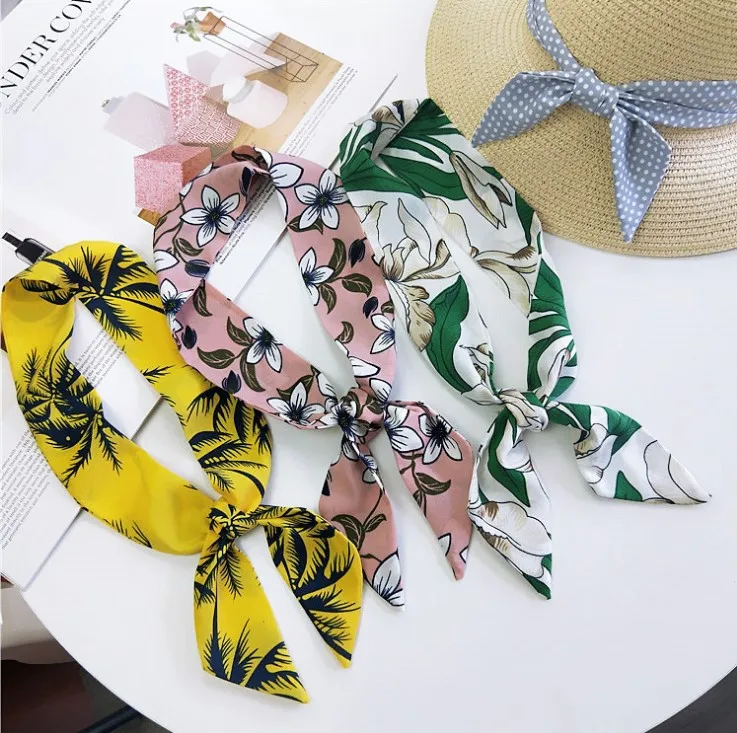 Новинка 2019 шарф маленький шелковый в национальном стиле с цветочным принтом