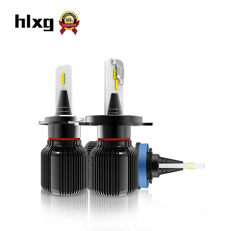 HLXG автомобилей головной светильник H7 H4 H11 CSP светодиодный H8 H9 HB3 9005 HB4 9006 40 Вт 8000lm