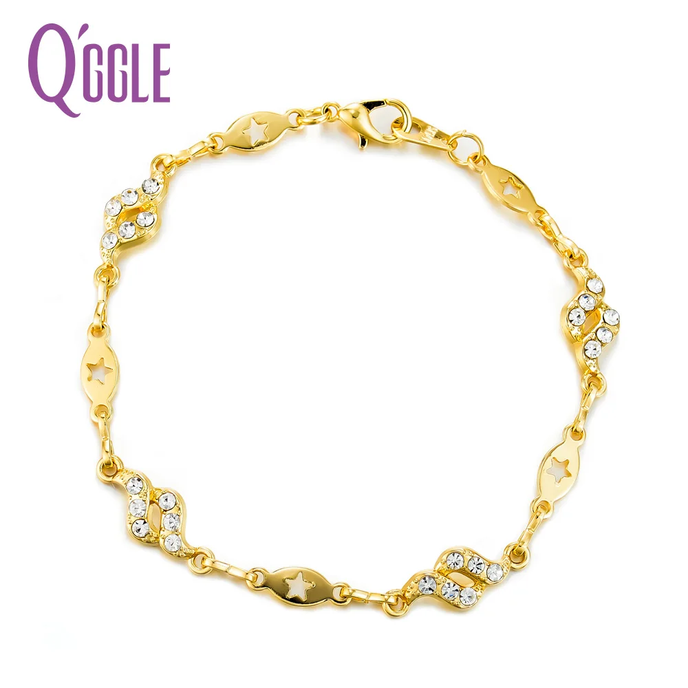 QGGLE Gold Color Bracelet for Women Rhinestone Star Shape | Украшения и аксессуары