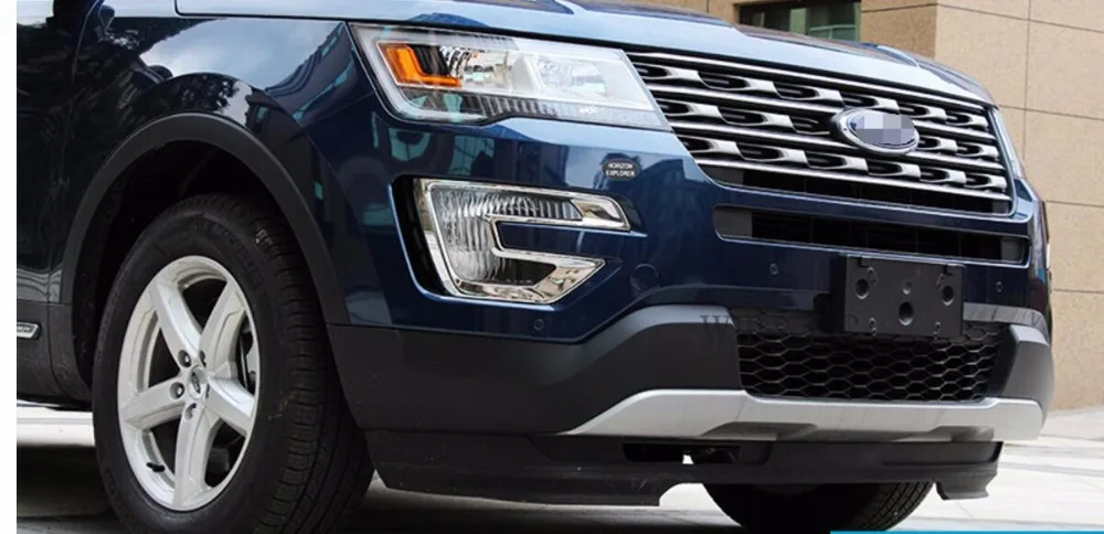 Для Ford Explorer 2013- Защита бампера Защитная Противоударная пластина высокое качество нержавеющая сталь передние+ задние автомобильные аксессуары